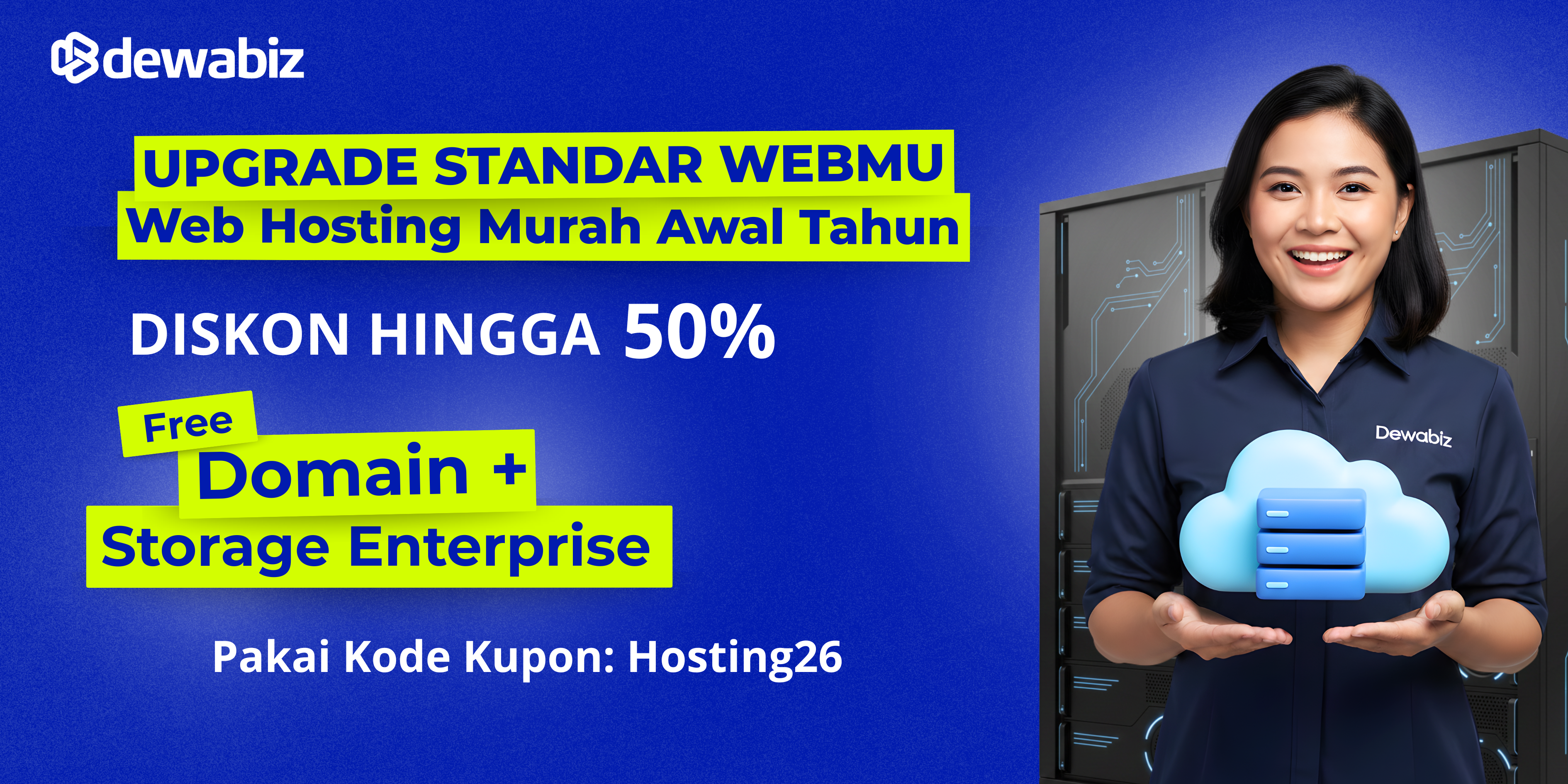 Promo Web Hosting Murah Diskon 50% + Free Domain