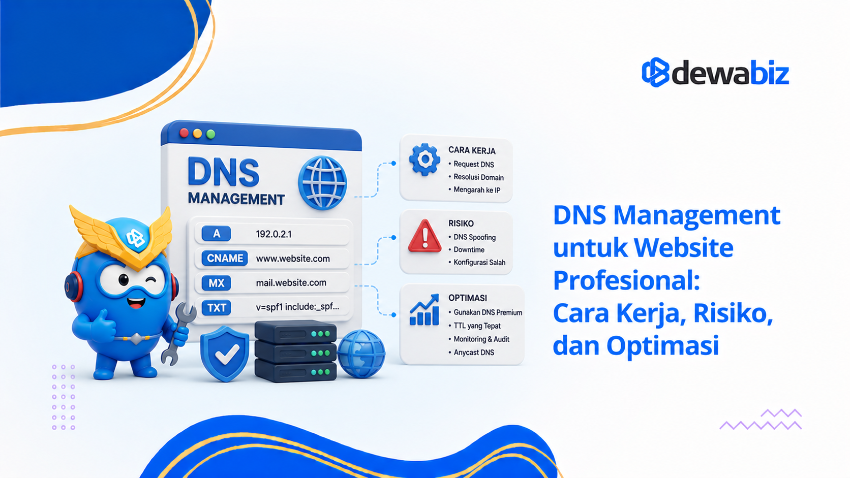 DNS Management untuk Website Profesional: Cara Kerja, Risiko, dan Optimasi