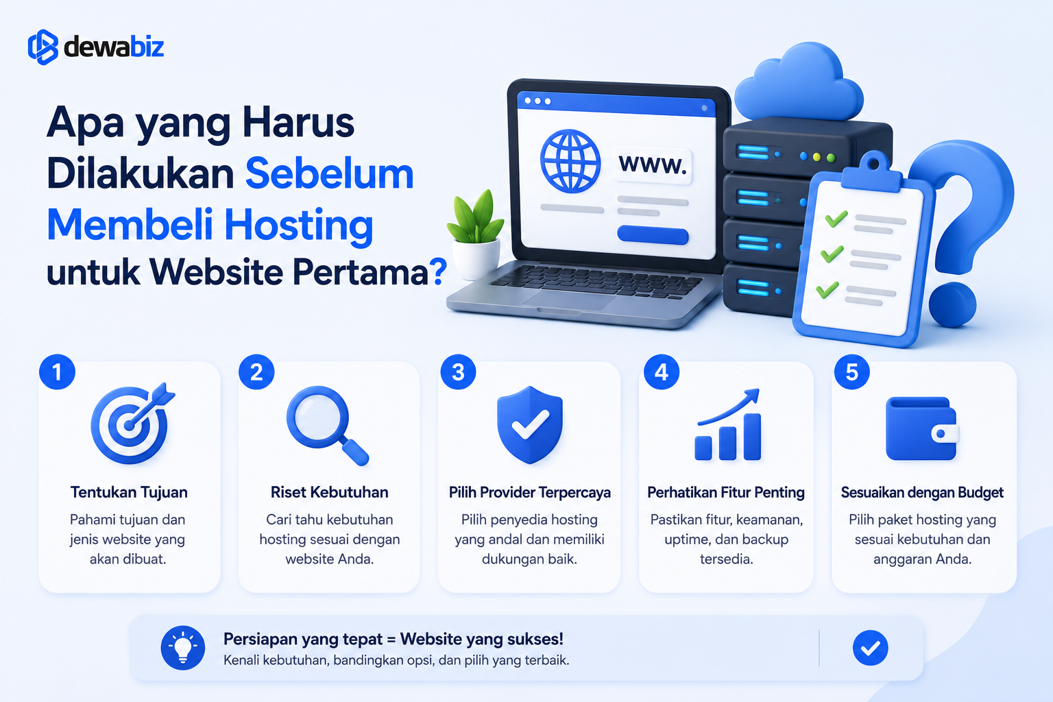 Apa yang Harus Dilakukan Sebelum Membeli Hosting untuk Website Pertama?