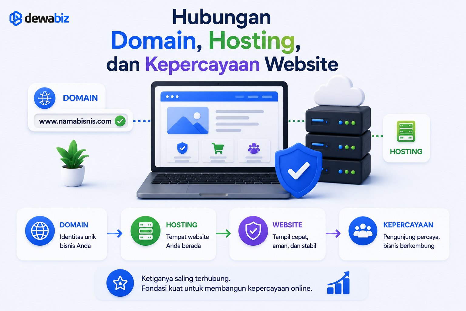 Hubungan Domain, Hosting, dan Kepercayaan Website