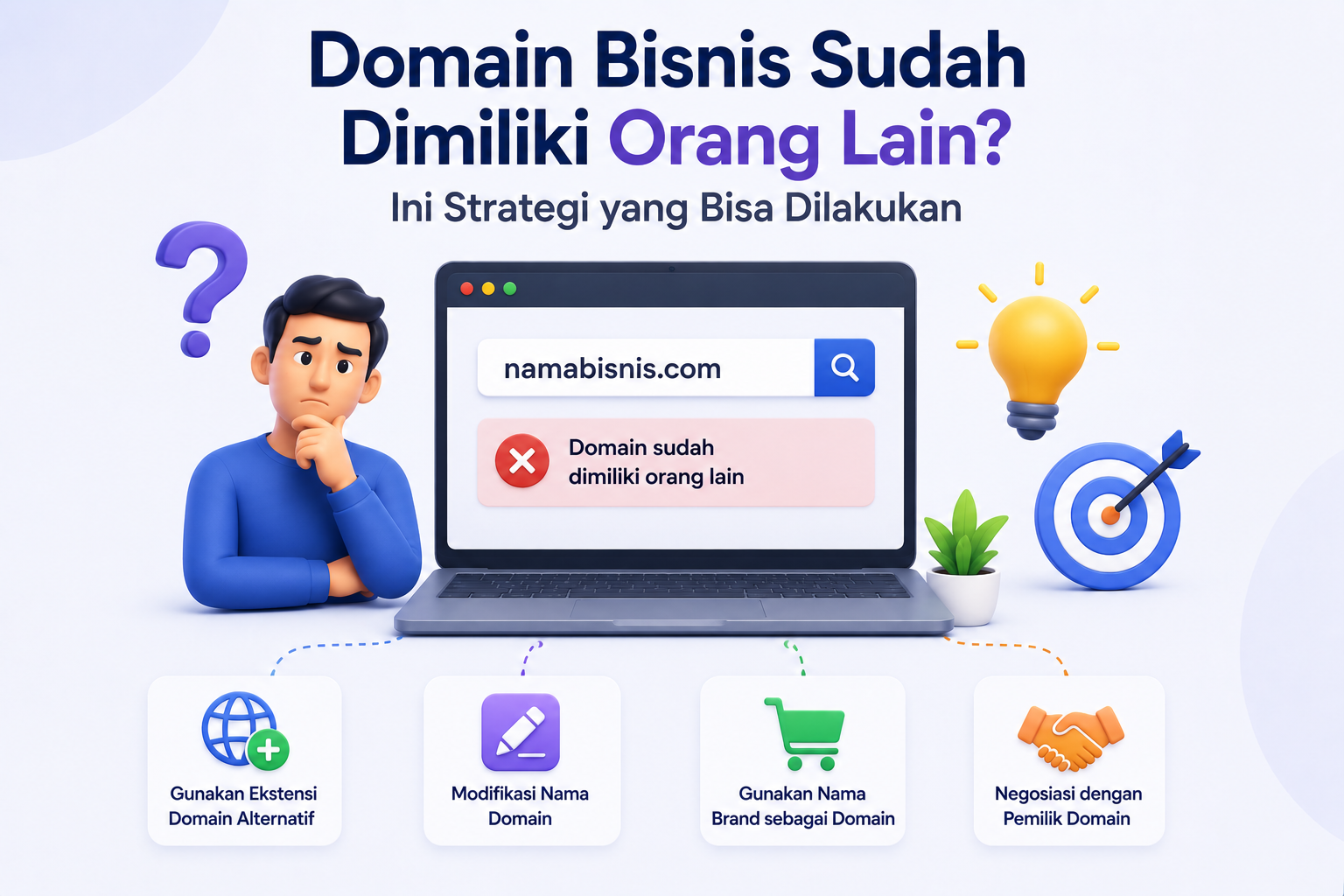 Domain Bisnis Sudah Dimiliki Orang Lain? Ini Strategi yang Bisa Dilakukan
