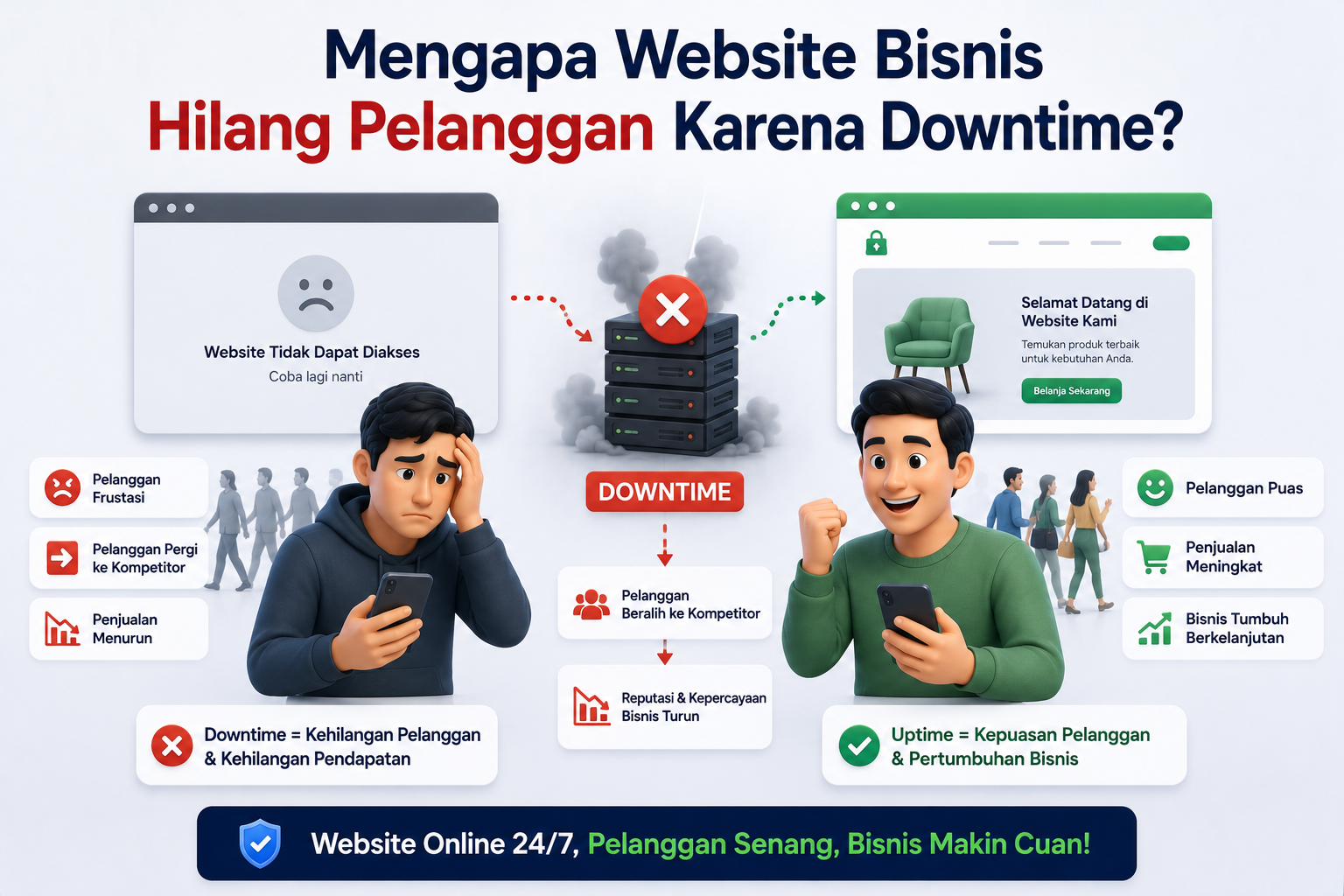 Mengapa Website Bisnis Hilang Pelanggan Karena Downtime?