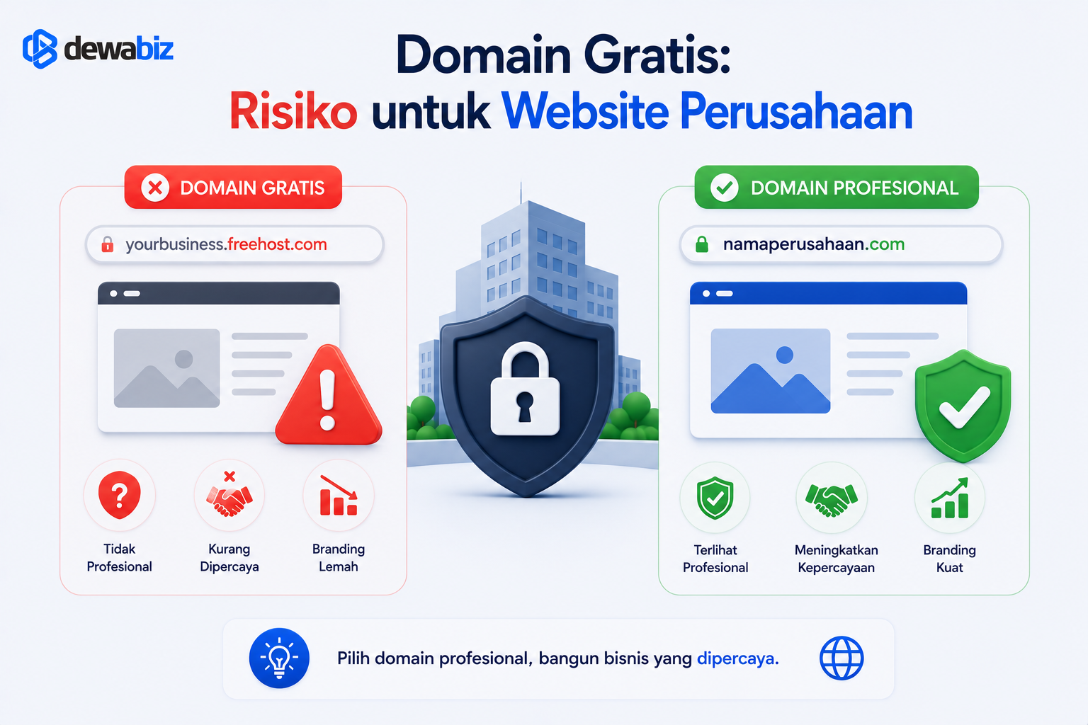 Domain Gratis: Risiko untuk Website Perusahaan