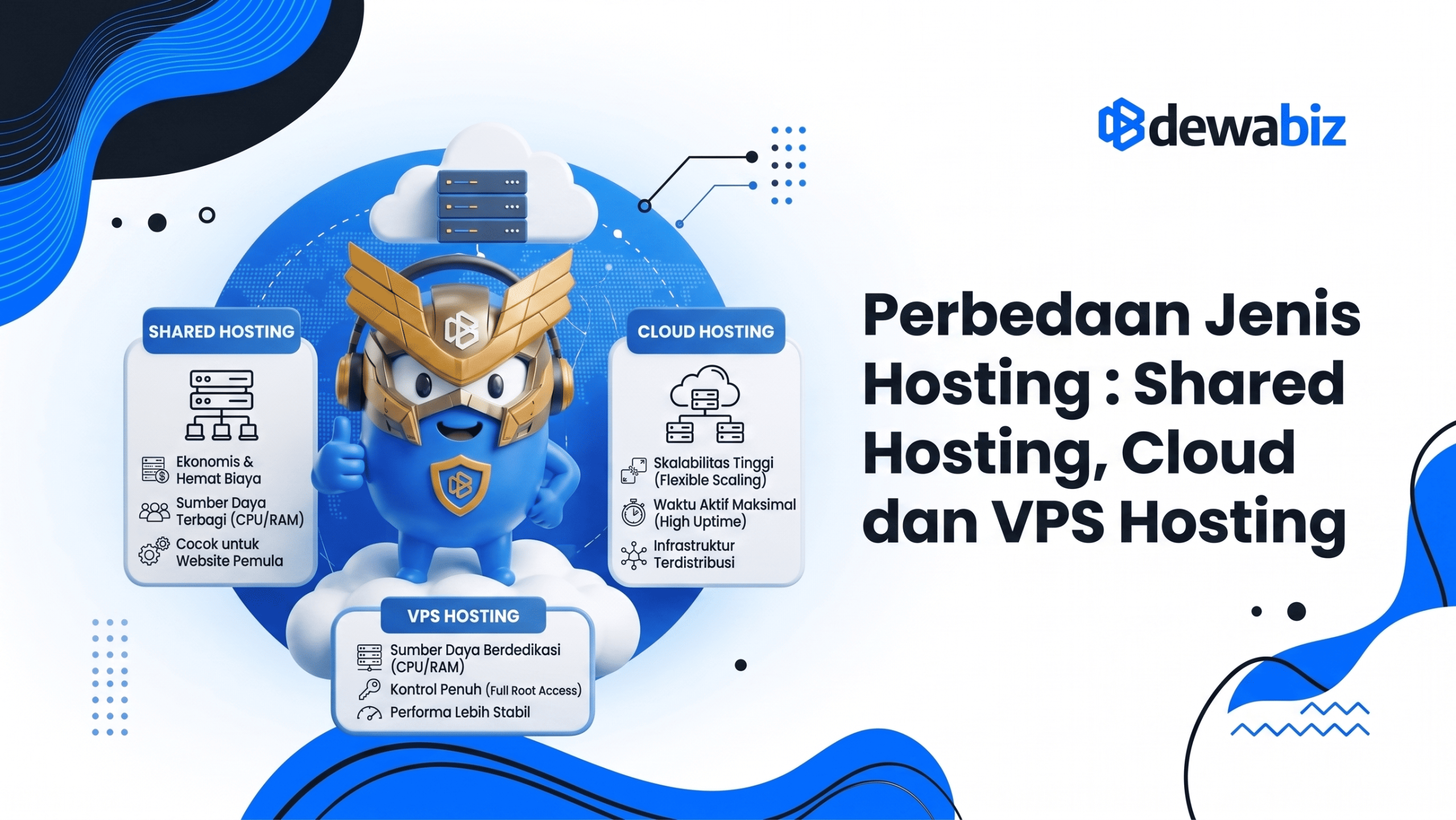 Perbedaan Jenis Hosting : Shared Hosting, Cloud dan VPS Hosting