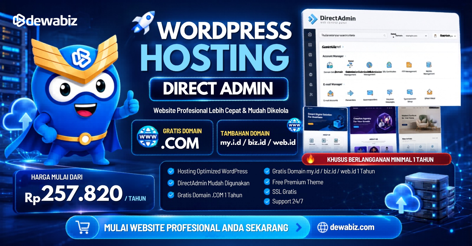Promo WordPress Hosting DirectAdmin