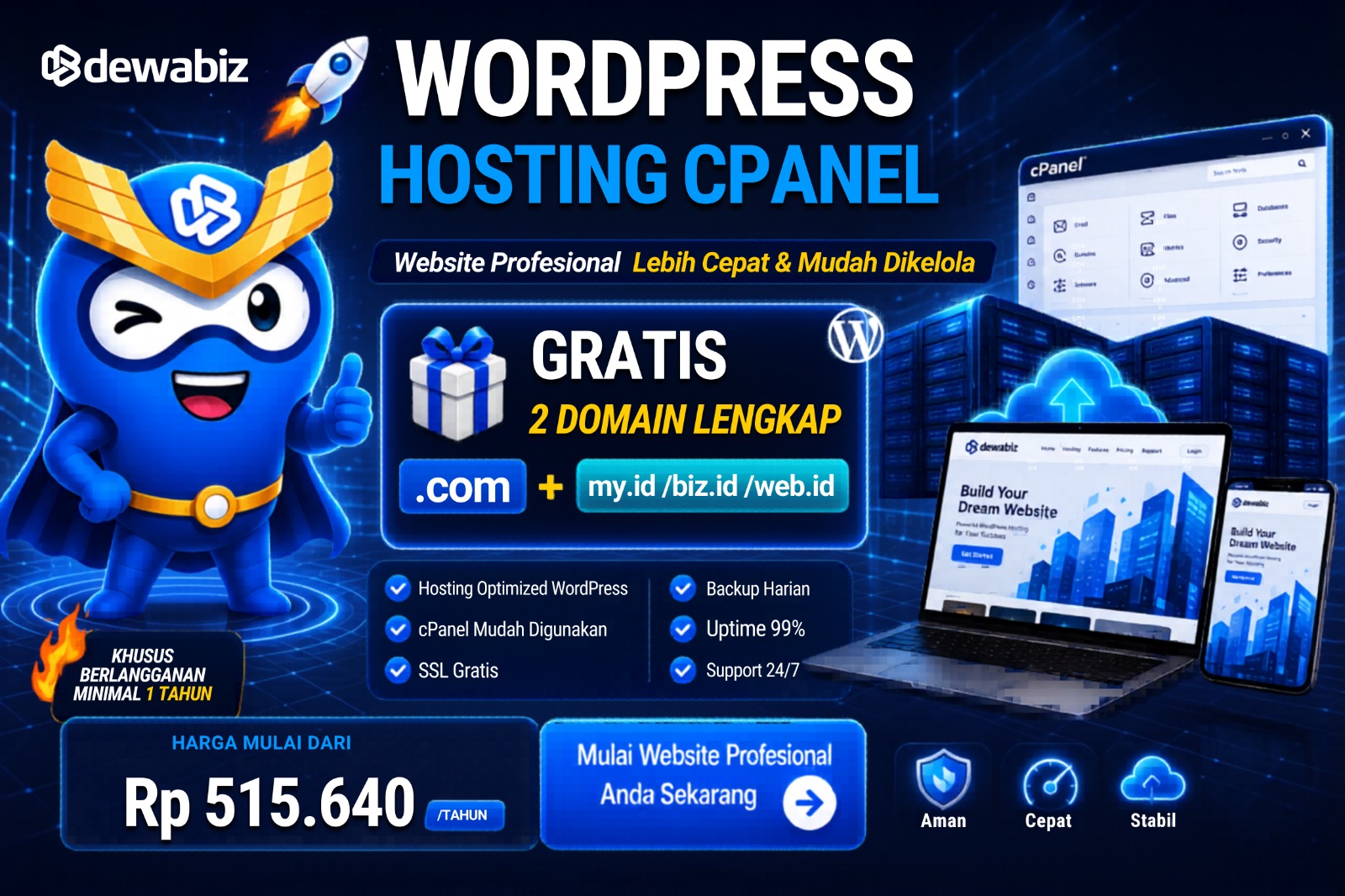 Promo WordPress Hosting cPanel