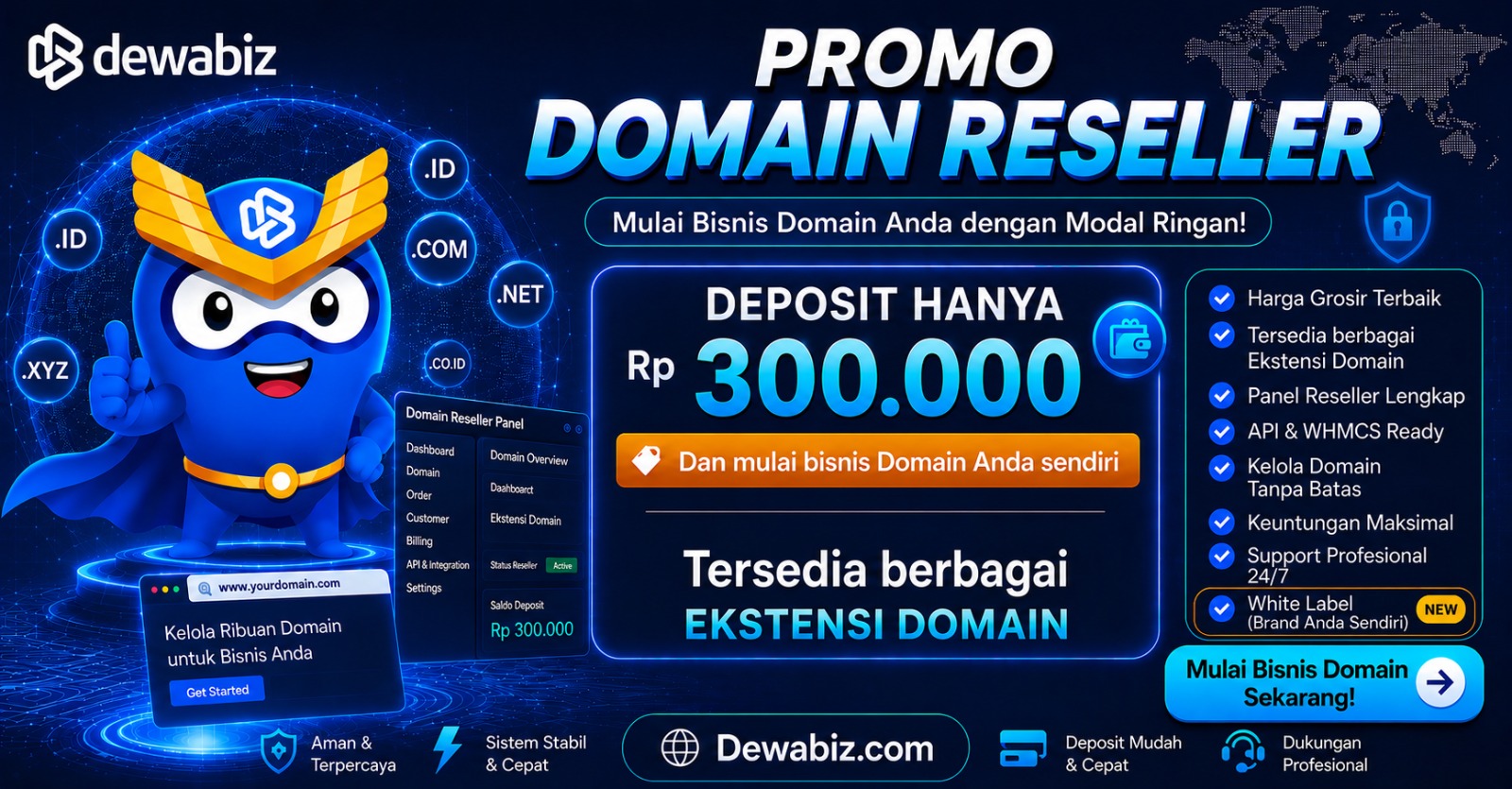 Promo Domain Reseller Dewabiz: Mulai Bisnis Domain dengan Modal Ringan