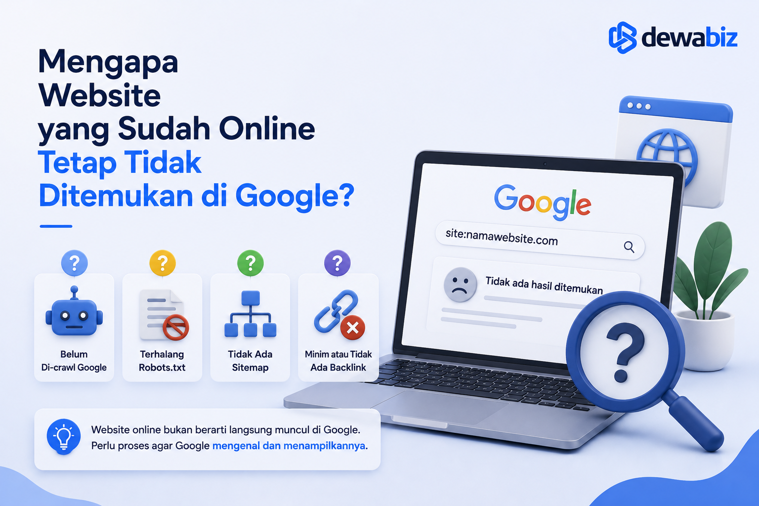 Mengapa Website yang Sudah Online Tetap Tidak Ditemukan di Google?