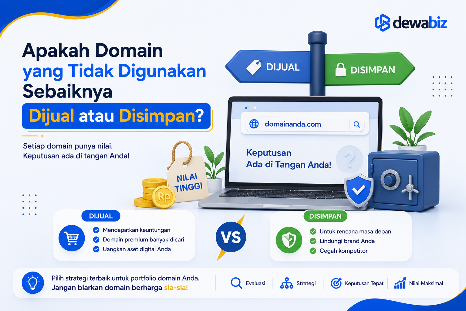 Apakah Domain yang Tidak Digunakan Sebaiknya Dijual atau Disimpan?